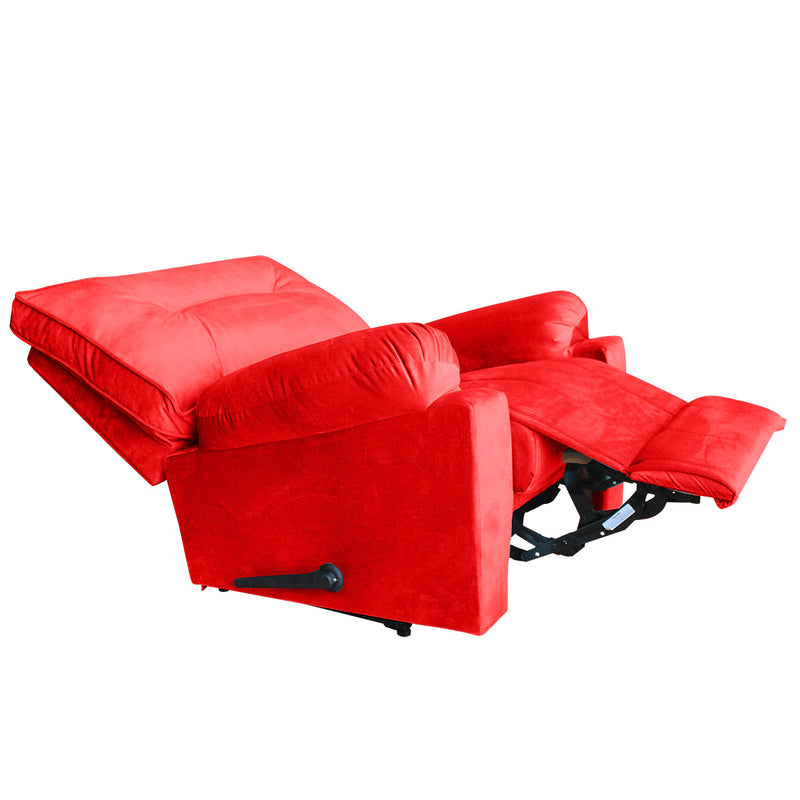 In House Rocking And Rotating Recliner Upholstered Chair with Controllable Back - Red-906092-RE (6613406515296)