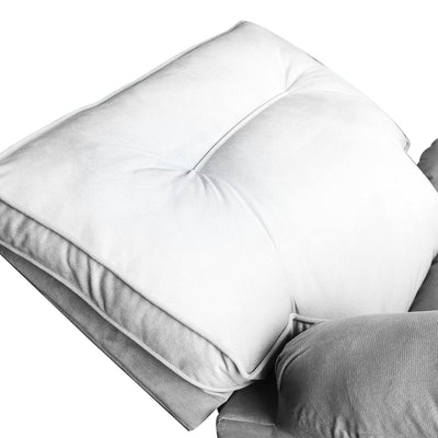 In House Rocking And Rotating Recliner Upholstered Chair with Controllable Back - White-906092-W (6613406777440)