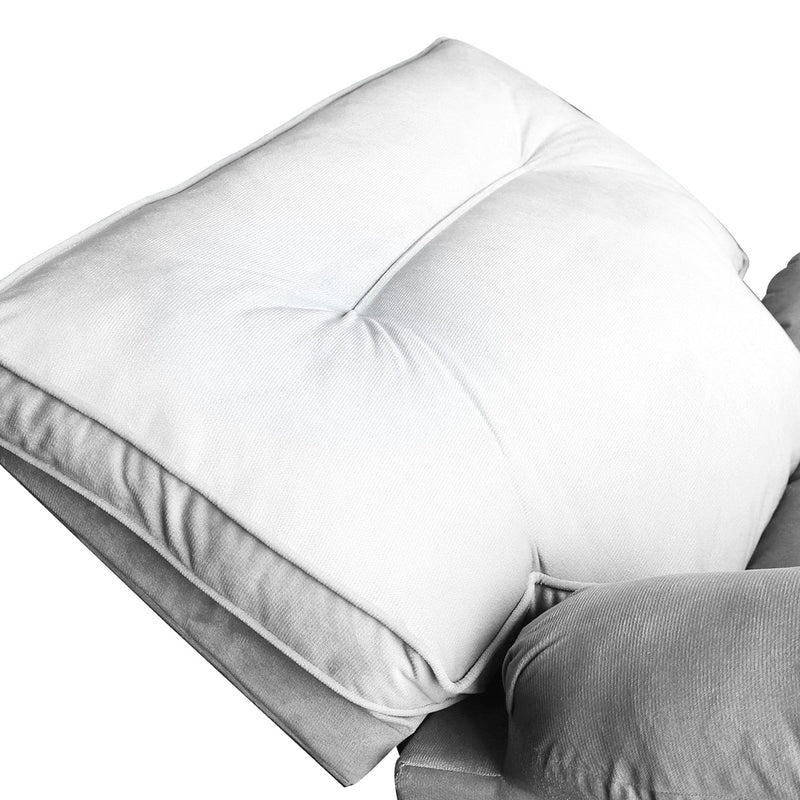 In House Rocking And Rotating Recliner Upholstered Chair with Controllable Back - White-906092-W (6613406777440)