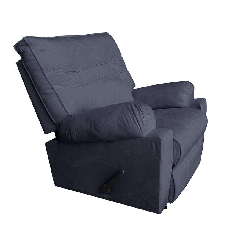 In House Rocking And Rotating Recliner Upholstered Chair with Controllable Back - Dark Grey-906089-DG (6613408120928)