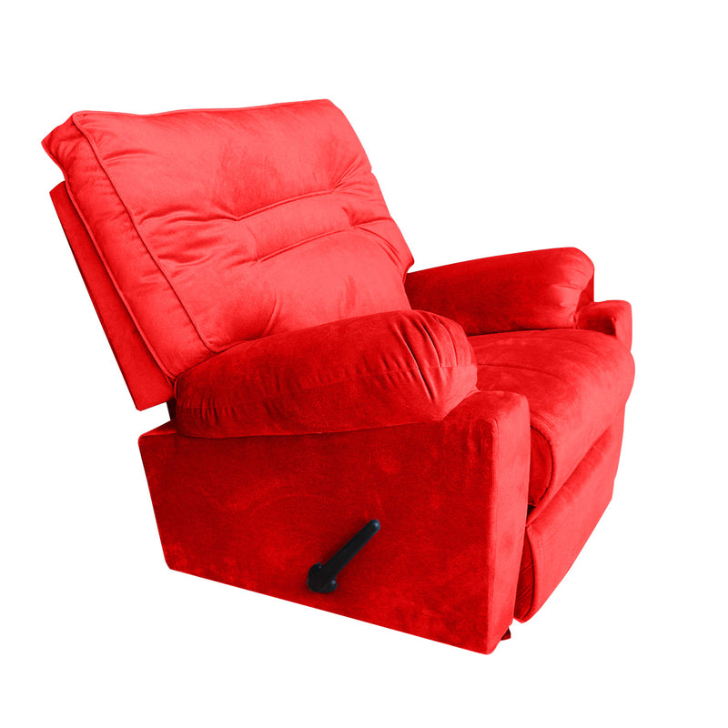 In House Rocking And Rotating Recliner Upholstered Chair with Controllable Back - Red-906089-RE (6613407989856)