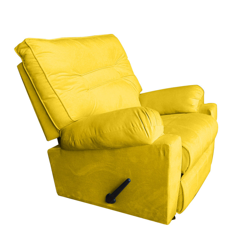 In House Rocking And Rotating Recliner Upholstered Chair with Controllable Back - Yellow-906089-Y (6613408186464)