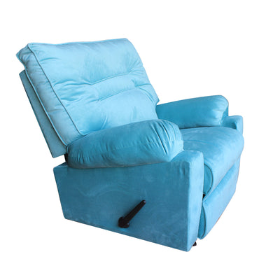 In House Rocking And Rotating Recliner Upholstered Chair with Controllable Back - Turquoise-906089-TU (6613408153696)