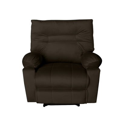 In House Recliner Rocking Chair With Controllable Back - Dark Brown-906088-BR (6613407891552)