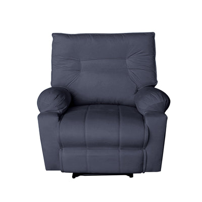 In House Rocking And Rotating Recliner Upholstered Chair with Controllable Back - Dark Grey-906089-DG (6613408120928)