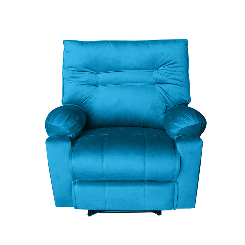 In House Rocking And Rotating Recliner Upholstered Chair with Controllable Back - Teal-906089-TE (6613408350304)