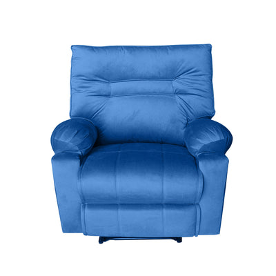 In House Rocking And Rotating Recliner Upholstered Chair with Controllable Back - Blue-906089-B (6613408022624)