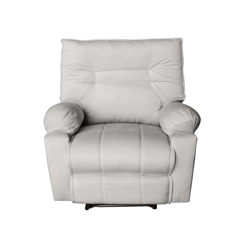 In House Rocking And Rotating Recliner Upholstered Chair with Controllable Back - Grey-906089-G (6613408219232)
