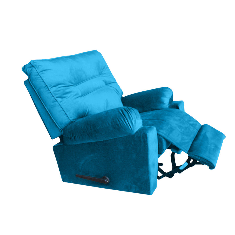 In House Recliner Rocking Chair With Controllable Back - Teal-906088-TE (6613407793248)