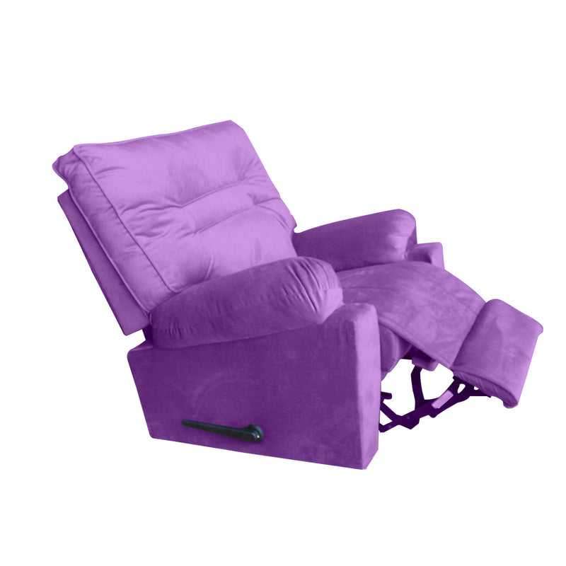 In House Rocking And Rotating Recliner Upholstered Chair with Controllable Back - Purple-906089-PU (6613408055392)