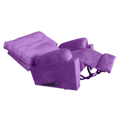 In House Rocking And Rotating Recliner Upholstered Chair with Controllable Back - Purple-906089-PU (6613408055392)