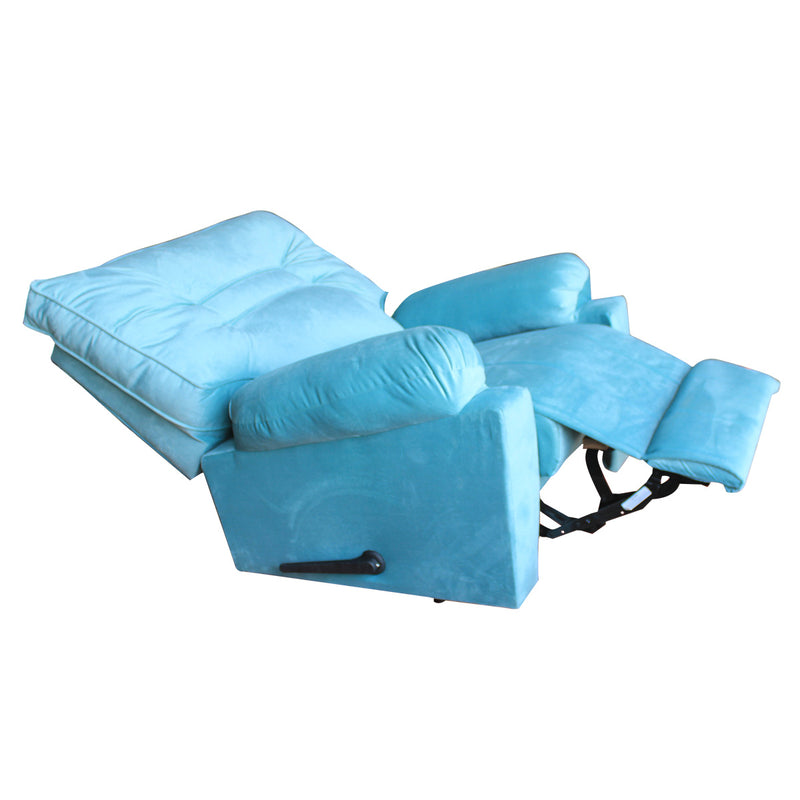 In House Rocking And Rotating Recliner Upholstered Chair with Controllable Back - Turquoise-906089-TU (6613408153696)