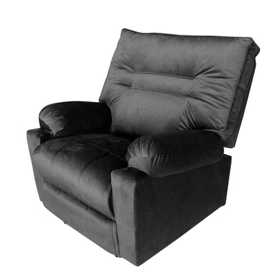 In House Recliner Rocking Chair With Controllable Back - Black-906088-BL (6613407465568)