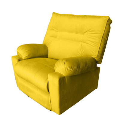 In House Rocking And Rotating Recliner Upholstered Chair with Controllable Back - Yellow-906089-Y (6613408186464)