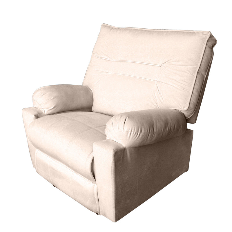 In House Rocking And Rotating Recliner Upholstered Chair with Controllable Back - Beige-906089-P (6613408284768)