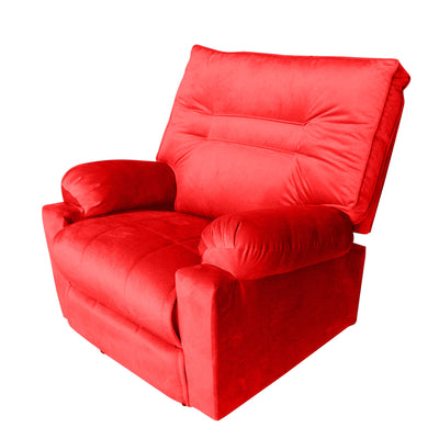 In House Rocking And Rotating Recliner Upholstered Chair with Controllable Back - Red-906089-RE (6613407989856)
