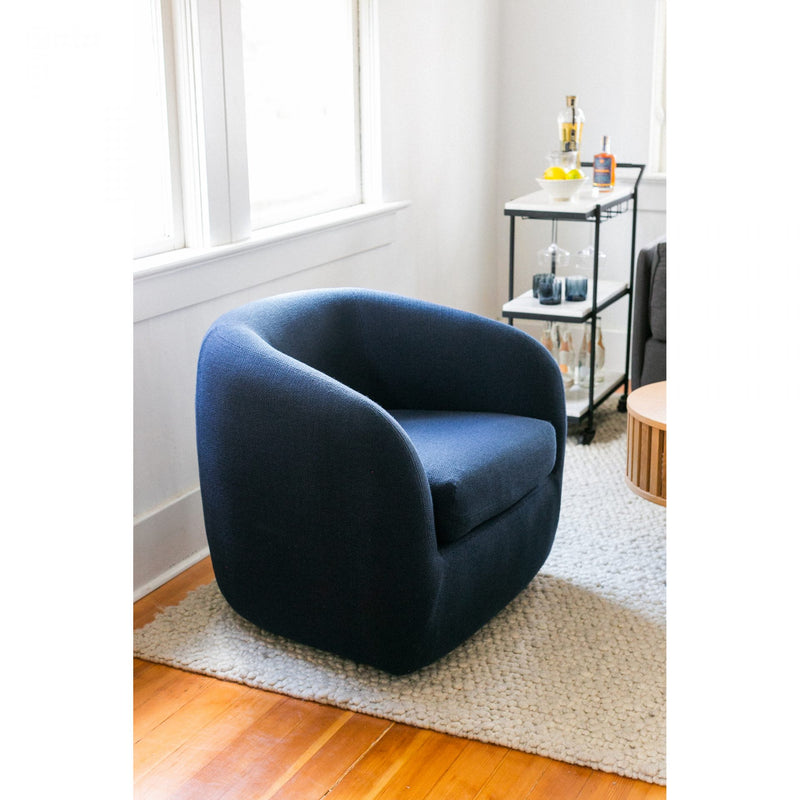 Maurice Swivel Chair Midnight Blue (6579360071776)