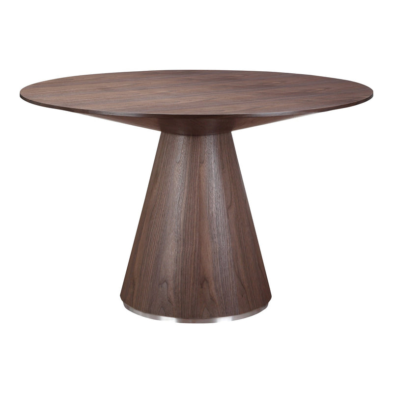 Otago Dining Table Round Walnut - Al Rugaib Furniture (4583158906976)