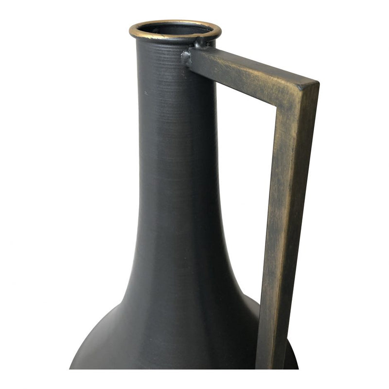 Argus Metal Vase Black - Al Rugaib Furniture (4688660660320)
