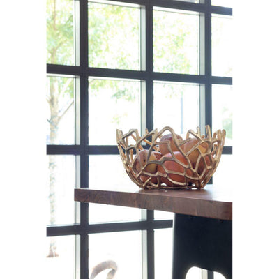 Nest Bowls Gold Set Of 2 - Al Rugaib Furniture (4583303446624)