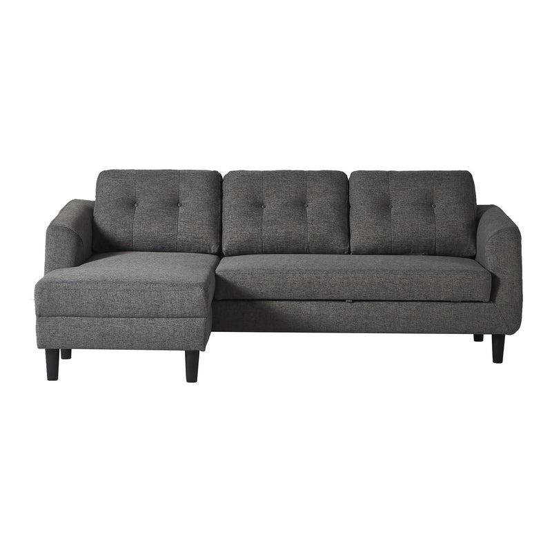 Belagio Sofa Bed White Chaise Charcoal Left - Al Rugaib Furniture (4583224148064)