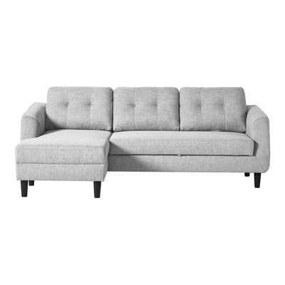 Belagio Sofa Bed With Chaise Light Grey Left - Al Rugaib Furniture (4583226703968)