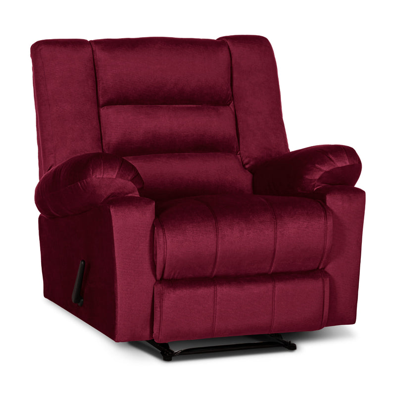 In House Classic Recliner Upholstered Chair with Controllable Back - Red-905153-RE (6613426503776)
