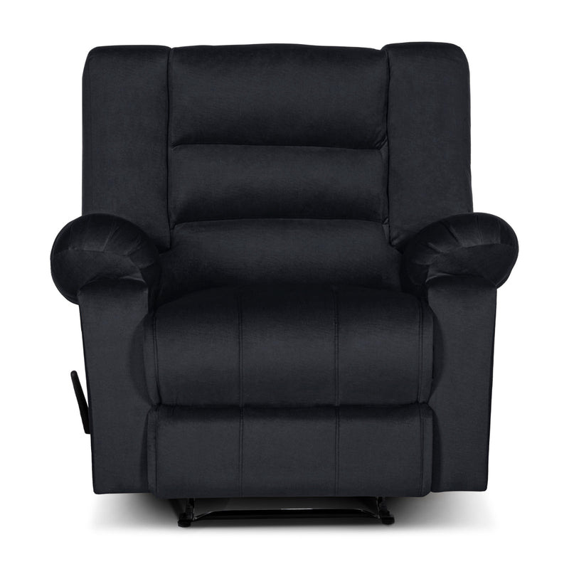 In House Rocking & Rotating Recliner Upholstered Chair with Controllable Back - Dark Grey-905155-DG (6613427257440)