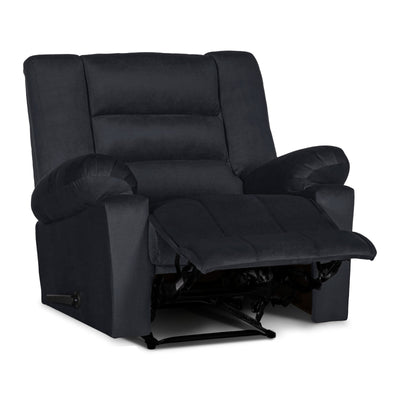In House Rocking Recliner Upholstered Chair with Controllable Back - Dark Grey-905154-DG (6613426798688)
