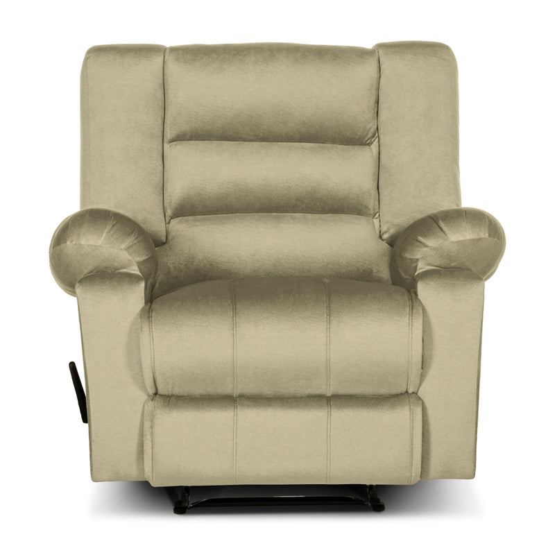 In House Rocking Recliner Upholstered Chair with Controllable Back - White-905154-W (6613427028064)