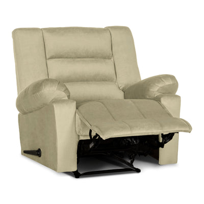 In House Rocking & Rotating Recliner Upholstered Chair with Controllable Back - White-905155-W (6613427486816)