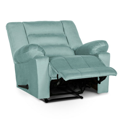 In House Rocking & Rotating Recliner Upholstered Chair with Controllable Back - Teal-905155-TE (6613427224672)