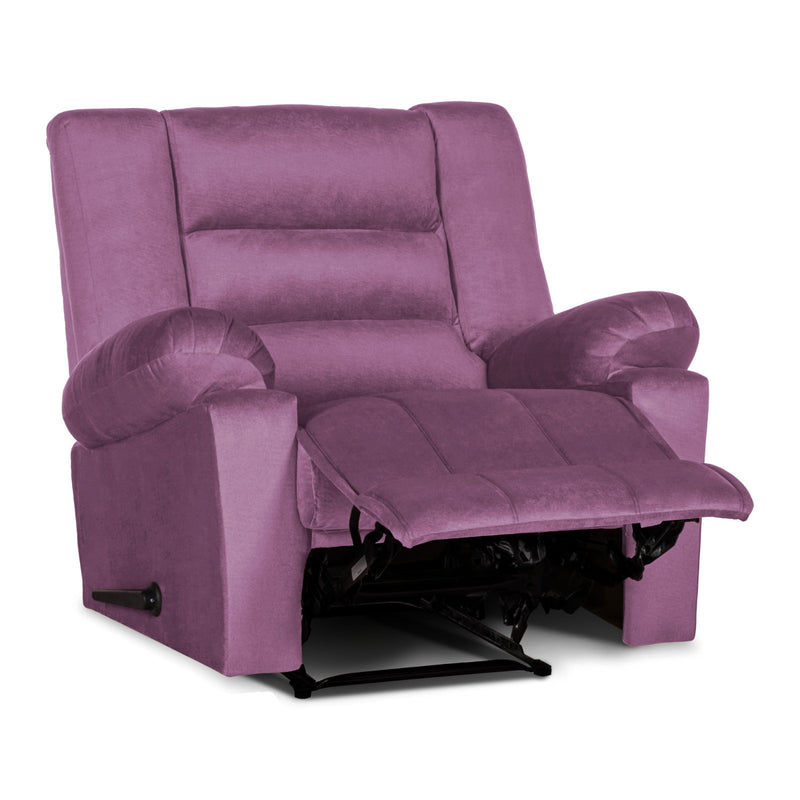 In House Rocking & Rotating Recliner Upholstered Chair with Controllable Back - Purple-905155-PU (6613427388512)