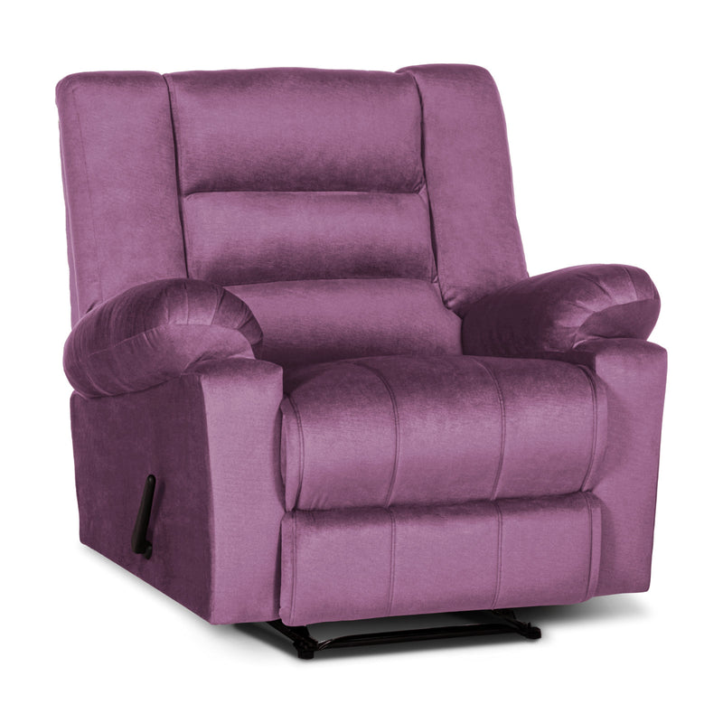 In House Rocking Recliner Upholstered Chair with Controllable Back - Purple-905154-PU (6613426929760)
