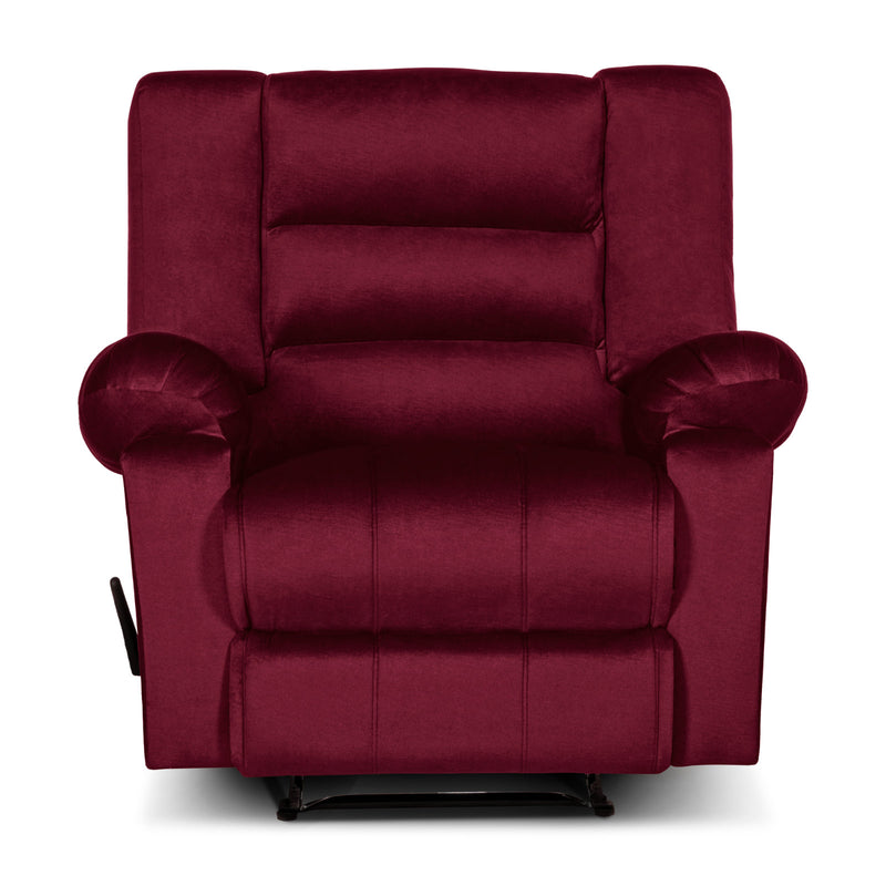 In House Rocking & Rotating Recliner Upholstered Chair with Controllable Back - Red-905155-RE (6613427421280)