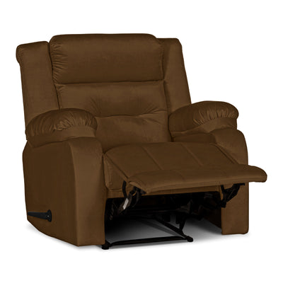 In House Recliner Rocking Chair With Controllable Back  - Dark Brown -906070-BR (6613409366112)