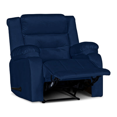 In House Recliner Rocking Chair With Controllable Back  - Blue -906070-B (6613409005664)