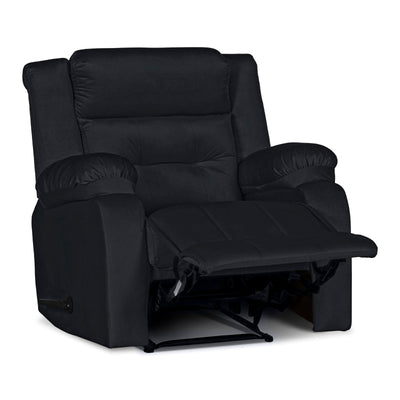 In House Recliner Rocking Chair With Controllable Back  - Dark Grey -906070-DG (6613409136736)
