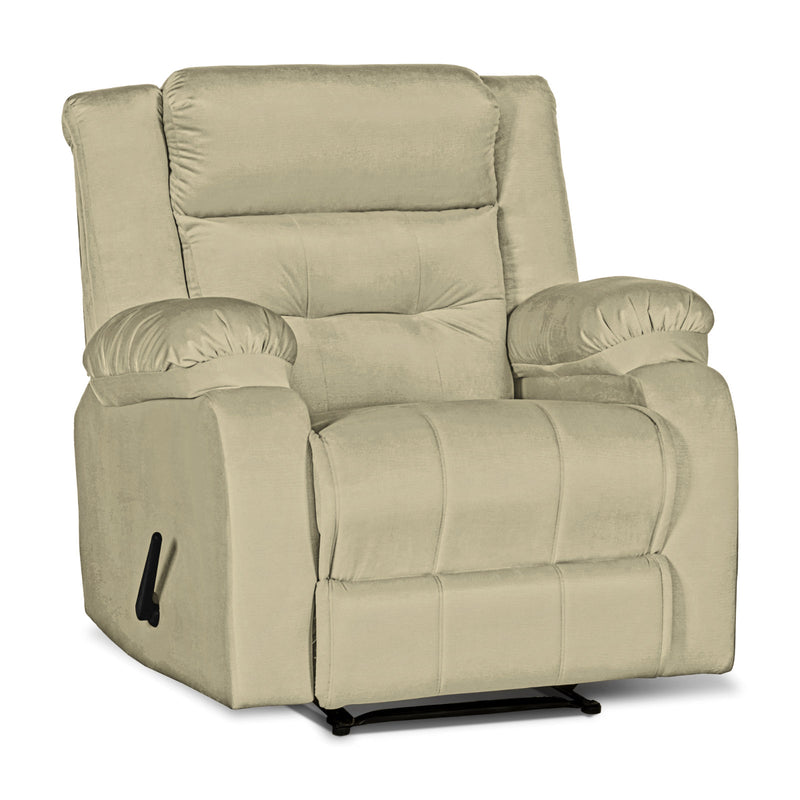 In House Recliner Rocking Chair With Controllable Back  - White -906070-W (6613409235040)