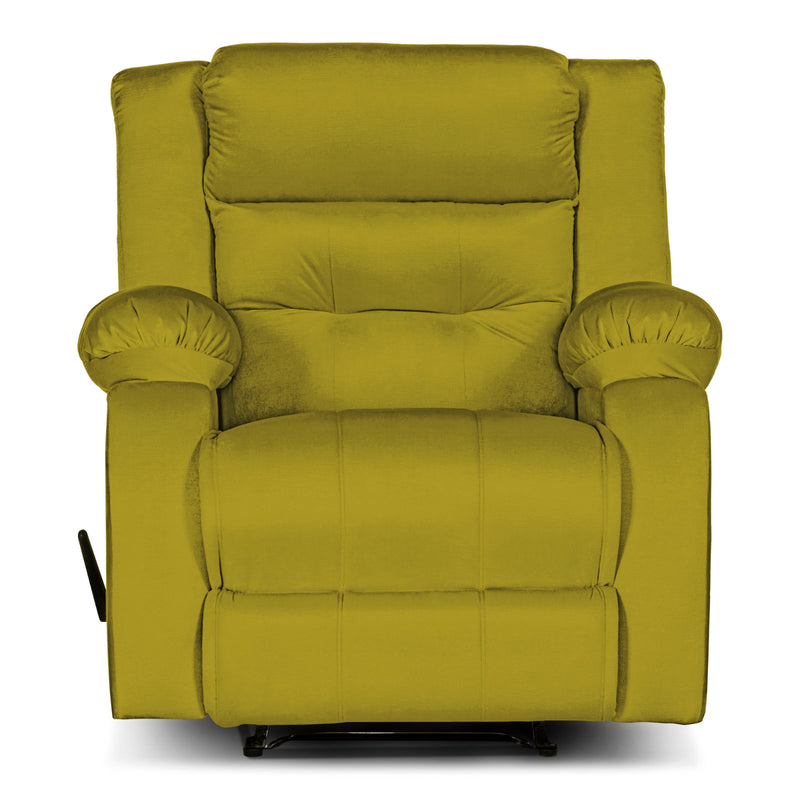 In House Rocking And Rotating Recliner Upholstered Chair with Controllable Back - Yellow -906071-Y (6613409628256)