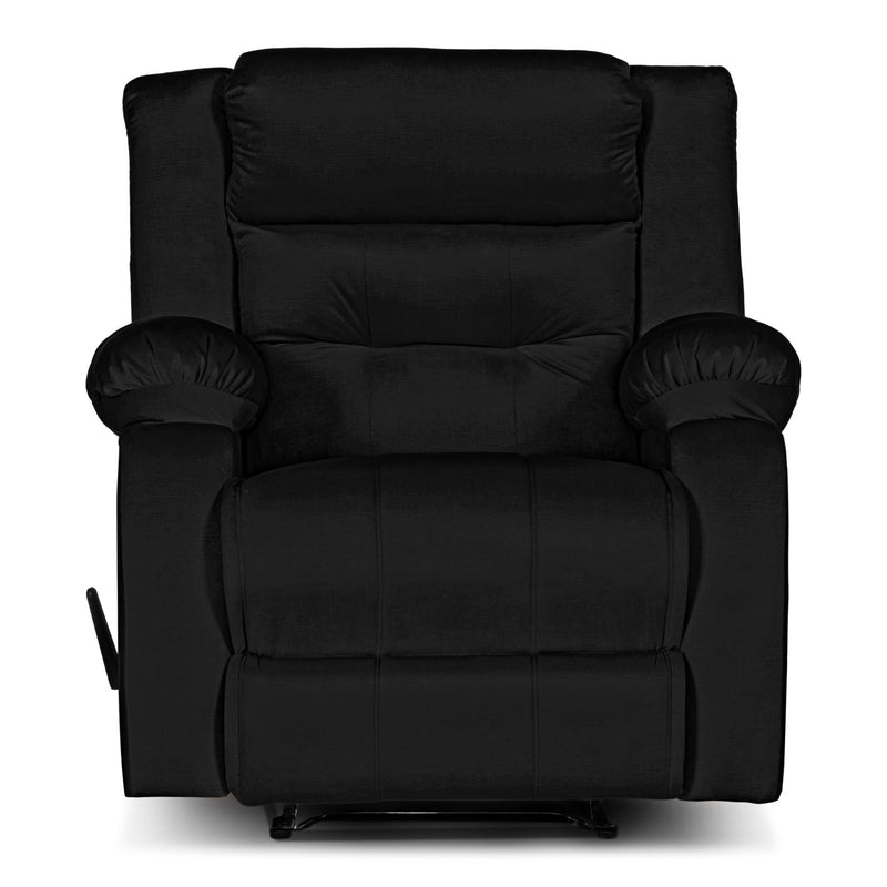 In House Recliner Rocking Chair With Controllable Back  - Black -906070-BL (6613408940128)