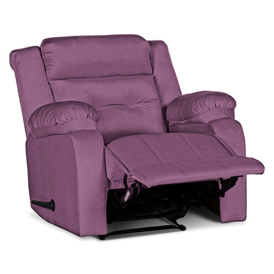 In House Rocking And Rotating Recliner Upholstered Chair with Controllable Back - Purple -906071-PU (6613409529952)