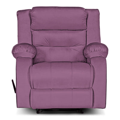 In House Rocking And Rotating Recliner Upholstered Chair with Controllable Back - Purple -906071-PU (6613409529952)