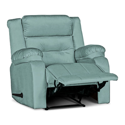 In House Recliner Rocking Chair With Controllable Back  - Turquoise -906070-TU (6613409169504)