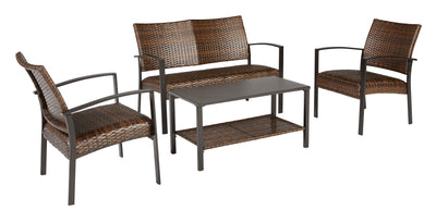 Zariyah Outdoor Love/Chairs/Table Set (Set of 4) (6588883075168)