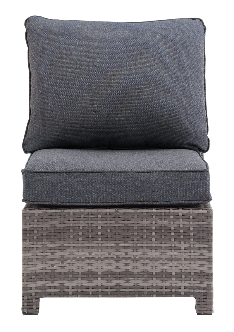 Salem Beach Outdoor Armless Chair with Nuvella Cushion (6628758388832)