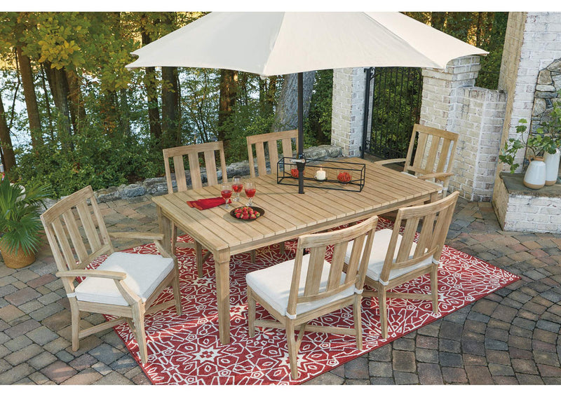Clare View Dining Table with Umbrella Option (4488089469024)