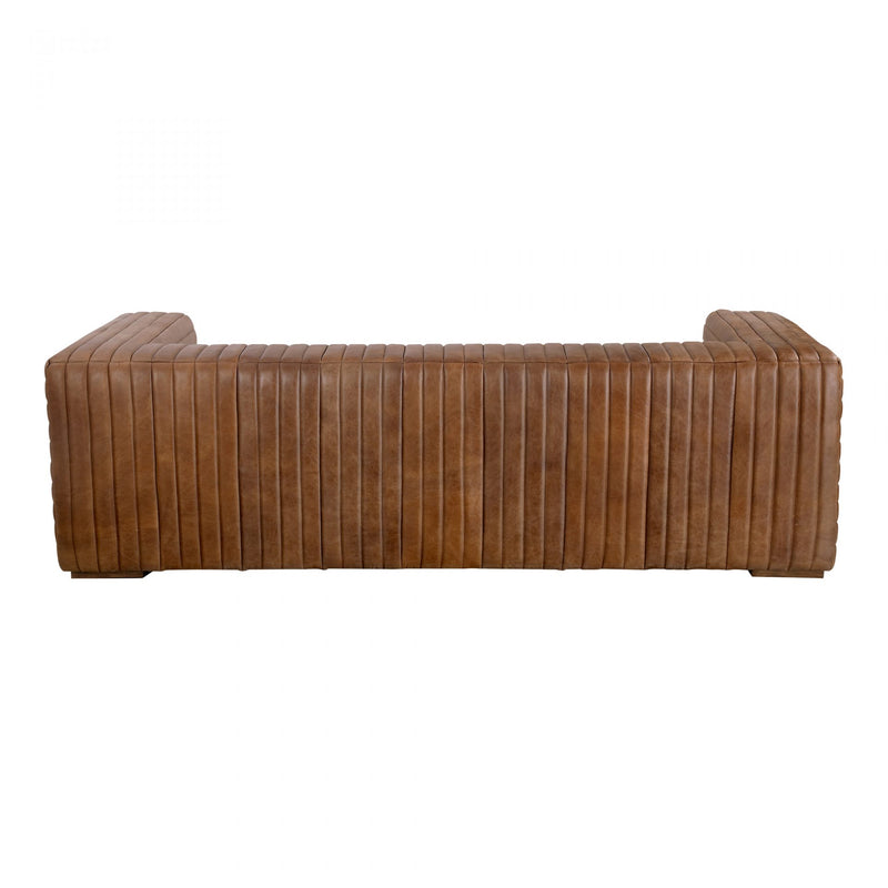 CASTLE SOFA OPEN ROAD BROWN LEATHER (6577789075552)