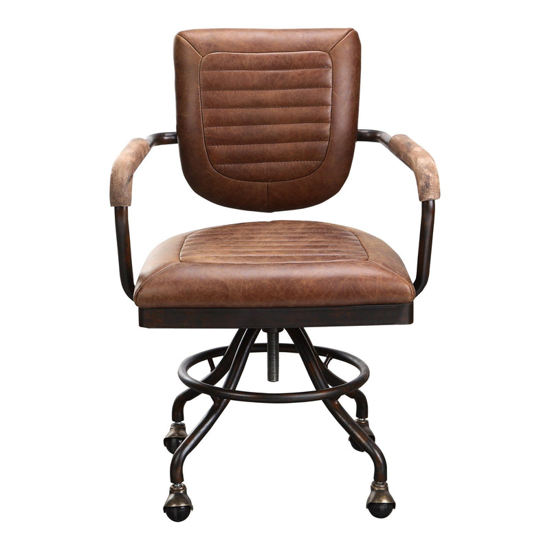 Foster Swivel Desk Chair - Soft Brown - Al Rugaib Furniture (4583154450528)
