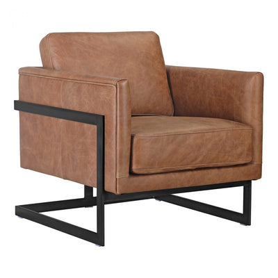 Luxley Club Chair Open Road Brown Leather (6579360301152)